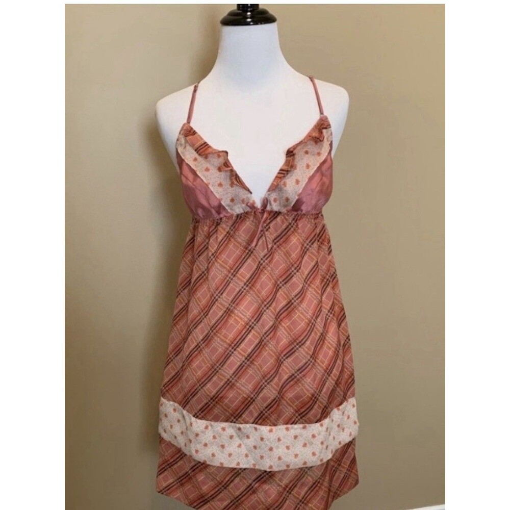 Victoria's Secret Multi-Color Silk Babydoll Slip- M
